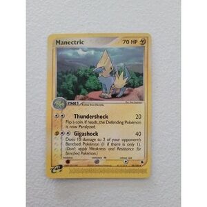Pokemon Manectric Card with Yellow and Blue